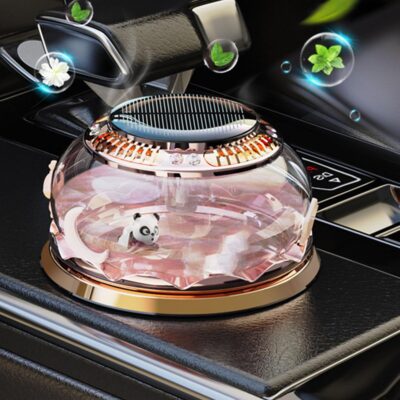 Solar Powered Car Perfume Decoration, Rotating Aromatherapy Diffuser Ornament, Compact Floating Air Freshener with Essential Oil for Vehicle Dashboard - Image 4