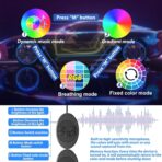 5 in 1 Car Led Strip Lights with App Control, RGB Colors Interior Car Lights, Ambient Led Lighting Kit, 4 Light Flashing Modes, USB Neon Accessories for Doors, Center Console - Image 5