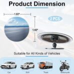 Blind Spot Mirrors 2 Pack, Frameless Side Mirror Blindspot Convex HD Glass Car Accessories, Side View Mirror Blindspot with Wide Angle Adjustable Stick for Car SUV and Trucks - Image 3