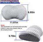 Ergonomic Memory Foam Car Neck Pillow with Adjustable Strap & Machine-Washable Cover - Long-Lasting Support for Long Drives & Office Use(Gray) - Image 2