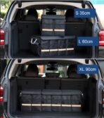 Trunk Storage Organizer with Lid, 35cm Small 36L Collapsible Car Trunk Organizer,Small Car Organizer Aluminium Handle, Car Accessories for Sedan Auto SUV Truck Minivan Road Emergency Black - Image 9