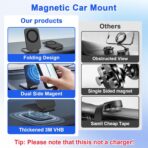 Magnetic Phone Holder for Car, Ultra Thin 3.5mm Foldable Car Phone Holder Mount, 270° Anti-Shake Phone Cradle Compatible with iPhone 17/16/15 & Android, Strong Vhb Adhesive for Laptop/Tablet/Home - Image 7