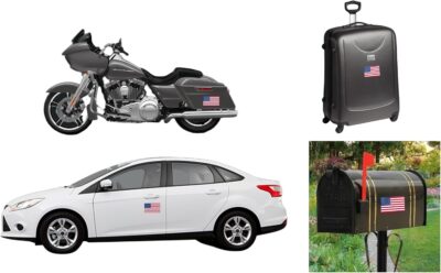 Reflective American Flag Stickers - 3-Pack, 5x3 Inches - Durable & Waterproof Decals for Vehicles & Personal Items，Car Bumper/Truck/Motorcycle/Helmet/Laptop/Window/Water Bottle/Mail Box - Image 6