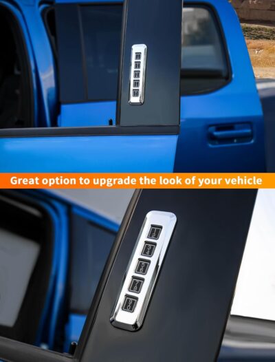 Savadicar Chrome Keyless Entry Keypad Trim Cover for 2015-Present Ford F150, Door Keypad Overlay Accent, Exterior Styling Upgrade Accessories - Image 7
