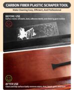 12 PCS Carbon Fiber Plastic Scrapers Tool, Non-Scratch Scraper Tool for Tight Spaces, Multi-Purpose Label Scraper Pen-Shaped, for Car Cleaning Supplies, Kitchen, Crevices, Stains (Black) - Image 4