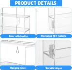 for 48 pcs 1/64 Scale Matchbox Wheels Toy Car Display Case Holds 48 Toy Cars Hot Storage Wall-Mounted Acrylic Organizer Stackable Clear Dustproof Display Box Container Shelf for Collectors - 6 Pack,8 - Image 3