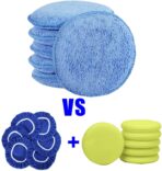 Microfiber Wax Applicator Pads, Car Wax Applicator, Buffing & Detail Polishing Foam Pads for Car Cleaning and Fine Polishing (5" Diameter, 6 Pack)… - Image 5