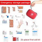 First Aid Box with Mini First Aid Kit, Metal Medicine Storage Box with Handles & Safety Lock, First Aid Organizer Waterproof Hard Shell Small Case for Travel Home Office Camping Hiking Car - Image 3