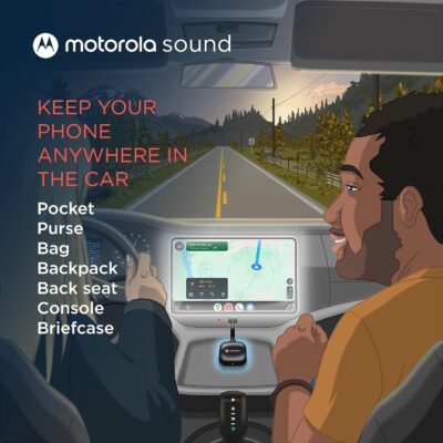 Motorola Sound MA1, the Only Google Authorized Wireless Android Auto Car Adapter, Smartphone to Screen Wireless Bridge Car Accessories, USB Type-A - Image 4