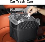 FrgKbTm Car Seat Back Organizer, Waterproof Car Backseat Organizer with Cup Holders Large Capacity Hanging Car Storage Bag for Phones Documents Cups Bottle Travel Compatible with Most Vehicles - Image 4