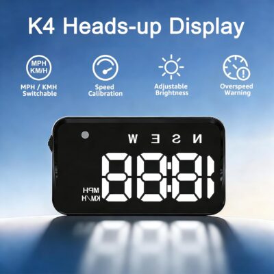 Heads up Display for Cars Windshield, Car HUD Display, Plug & Play USB, MPH/KMH Switch, Speed Calibration, Adjustable Brightness, Overspeed Alert, Large Font Display - Image 4