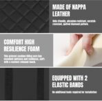 Hovom Car Center Console Cover, 13.39"×7.87"×2.76" Leather Armrest Cover for Cars, Memory Foam Armrest Pillow with Pocket, Cup Holder & Phone Slot, Universal Vehicle Arm Rest Cushion Pad (Black+Red) - Image 6