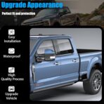 AUCERAMIC Chrome Door Handle Covers for 2021-2025 Ford F150, 2023 2025 F-250/F-350/F-450/F-550 Super Duty, 2021-2025 Ford Bronco, Exterior Door Handle Covers Caps - Image 6