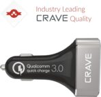 Crave CarHub 54W 4 Port USB Car Charger, Qualcomm Quick Charge 3.0 - Black - Image 2