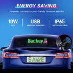 KJOY USB 5V LED Sign, Bluetooth, App Control, Flexible, Programmable Custom Text Pattern Animation Scrolling Display for Car, Store, Party, Bar, Hotel, Concert, 14.6''x3.6'' - Image 4