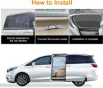 2 Packs Mesh Car Window Screen for MPV Sliding Door,Single Layer Sunshade for Large Square Car Truck Windows - Image 4