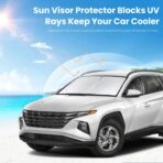 Custom Fit Tucson Windshield Sunshade for Hyundai Tucson 2022-2026 Front Window Retractable Shades Cover for Windshield Sun Visor Protector 210T Reflector Blocks UV Rays Cooler Car Accessories - Image 5