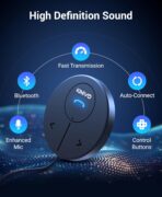 Kinivo BTC480 Aux Car Adapter (Bluetooth Car Kit with 3.5mm Port, Dual Phone Connection, Magnetic Mount, Dual-Port USB Charger, BT Wireless Reciever) Plug & Play for Hands-Free Calls, Stereo Audio - Image 2