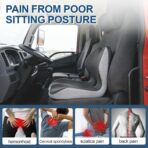 Truck Seat Cushion for Long Driving, Cushion for Car Seat Driver for Comfort, Made of Memory Foam, for Tailbone, Back, and Sciatica - Image 6