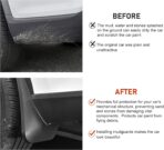 2 PCS Car Mud Flaps, Splash-Protection Auto Fender Flaps, All Weather Protector Universal Mud Guards, for Sedans and SUVs (Black, 7x9.8In) - Image 5