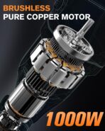 Brushless Cordless Car Buffer Polisher for Car Detailing, 15mm Dual Action, Compatible with DeWalt 20V MAX (Tool Only), 5-Speed Control, Includes 5-inch Polishing Pads & Accessories - Image 3