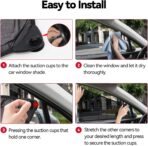 Car Window Shade，1Pack Car Window Shade for Baby,Rear Window Sun Shades Protect Child, Pets from Sun Glare and UV Rayse (39.4"x19.7") - Image 6