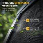 2 Pack Car Window Shades, 2026 New Stretchy Mesh Car Window Screens Sun Shades, Nets Covers for Sedan, SUV, Rear Side Window, Front Side Window (Small Size, Rear Side) - Image 4