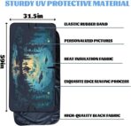 Bigfoot Alien Car Windshield Sunshade - Folding Moon UFO Trees Heatshield Front Window Sun Shade Visor Protector for Sedan Truck SUV - 59" L x 31.5" W - Image 6