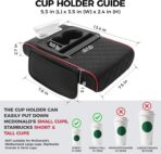 FREESOO Car Center Console Cover, Leather Armrest Cover for Car, Universal Middle Console Cushion with Storage Box, Cup Holder, Tissue Box & Phone Slot, Waterproof Interior Accessories, Black Red - Image 4