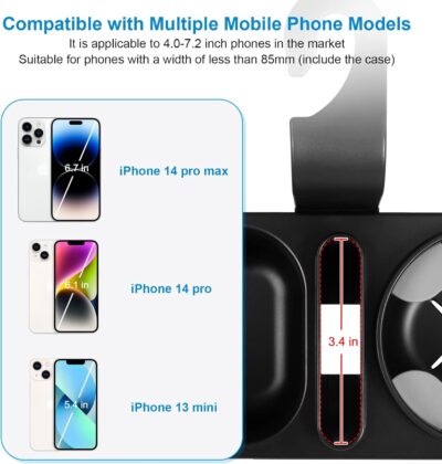 Accmor Car Headrest Backseat Organizer with Cup Holder, 3 in 1 Universal Backseat Car Organizer Tray Hold Bottles, Phone, Snacks, Trash, Non-Slip Grip Clip Car Seat Organizer Tray for Kids Adults - Image 8