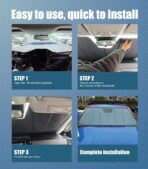 Windshield Sun Shade for Toyota RAV4 2019-2025, Custom-fit Windshield Cover, Keep Vehicle Cool, Protect Dashboard, Foldable Car Window Shades – Toyota RAV4 Accessories - Image 7