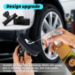 Yoseng Tire Shine Brush - Curved Brush Head & Large 3.8'' Tire Dressing Applicator with Storage Stand for Automotive Detailing, Car Enthusiasts, DIY Users (Vegan, Washable, Black) - Image 6