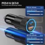 6 Pack USB C Car Charger, Ancekoy 38W Dual USB-C + USB-A Car Charger Adapter Fast Charge PD/QC 3.0 Cigarette Lighter Adapter USB Charger Plug for iPhone 17/16/15/14/13/12/11/Pro Max, iPad, Samsung - Image 3