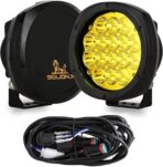 BIGLION.X 5 Inch Pair 160W Amber Round LED Offroad Lights 18800LM Amber Yellow OffRoad Lights Super Bright Amber Driving lights Fog Lights Waterproof IP68 Light Bar for Trucks Pickup 4x4 SUV ATV UTV