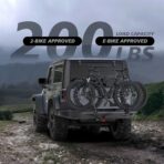 Hitch Bike Rack for Car, 200 lbs Capacity Heavy-Duty E-Bike Carrier, Tilting Foldable Design with Anti-Theft Lock, Fits 2" Receiver, for SUV, Truck, RV - Image 2