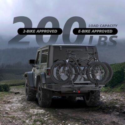 Hitch Bike Rack for Car, 200 lbs Capacity Heavy-Duty E-Bike Carrier, Tilting Foldable Design with Anti-Theft Lock, Fits 2" Receiver, for SUV, Truck, RV - Image 2