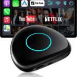 Magic AI Box, Wireless CarPlay/Android Auto Adapter, Car Video Box Supports for Netflix/YouTube/TikTok/TF Card, DriveChat AI Smart Box with GPS/Dual Bluetooth