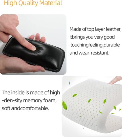 YAKEFLY 2 Pack Soft Car Center Console Knee Leg Elbow Cushion Pad,Universal Leather Car Armrest Pillow Car Knee Cushion Elbow Pillow Thigh Support Comfort Pillow,Automotive Interior Accessories - Image 5
