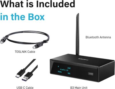 B3 Professional XLR Bluetooth v5.1 Music Receiver, LDAC & aptX HD Streamer, Built-in ESS DAC, Analog RCA, Digital Optical and COAXIAL Outputs, for Audio Mixer, DJ Speakers & PA System - Image 7