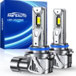 Marsauto 9005 Bulb, 40,000LM 800% Super Bright, 1:1 Mini Size 6500K Cool White IP68 Waterproof Automotive Replacement HB3 Fog Lights, Plug and Play, Pack of 2