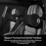 LIQUN Car Seat Neck Pillow, Skin Friendly Car Head Pillow, Memory Foam Neck Support, Driving to Relieve Neck Pain and Shoulder Pressure, (Black) - Image 4