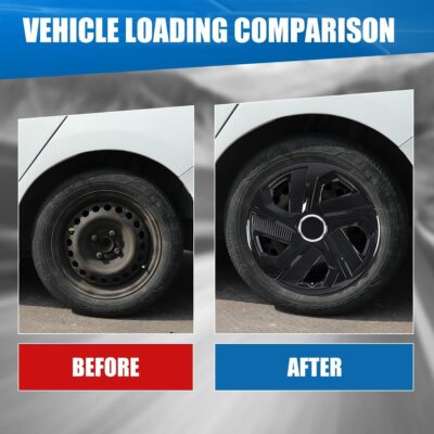 Winjet 15 Inch Premium Hubcaps Wheel Cover Replacement R15 Hub Caps,Auto Tire Replacement Exterior Cap,Universal Wheel Rim Cover Snap On Car Truck SUV (15 Inch,Set of 4) - Image 7