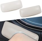 wuyaoyao 2PCS Car Door Armrest Pads, Soft Leather Elbow Pad Arm Rest for Car, Comfortable Car Knee Cushion, Automotive Elbow Leg Thigh Support Cushion Pillow, Interior Car Accessories (Beige)