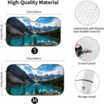 Clear Blue River with Mountains Windshield Sunshade for Car SUV Truck Foldable Uv Ray Reflector Front Window Sun Shade Visor Shield Cover - Image 3