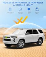 Canvcle Window Shades for 5th Gen Toyota 4Runner 2010-2024 Accessories Windshield Sun Shade Side Rear Window Covers Sunshade Full Set Sun Visor Privacy Protection Camping Keep Vehicle Cool Black 8PCS - Image 2