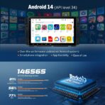 EononGMX7A 4G+64G Android 14 Car Stereo Compatible with,GMC/Chevy/Buick Wireless CarPlay & Android Auto, 8 Inch Touchscreen Car Radio, SWC, Bluetooth, Navigation, Rear Camera (GMX7 Upgraded) - Image 6