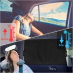 Car Window Shades, 2 PCS Magnetic Double Layer Auto Sun Shade for Side Windows Privacy Full Covers/Half Shade Options Back Car Window Curtains for Baby Protection - Image 8