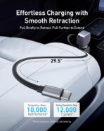 Anker Retractable USB-C Car Charger, 75W Max Fast Charging with Built-in Retractable Cable Car Adapter, Car Accessories for iPhone 17/16 Series, Galaxy S25/S24, MacBookPro/Air, iPad, and More - Image 4
