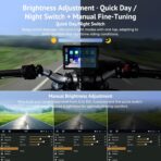 5" Motorcycle CarPlay Wireless for Apple CarPlay & Android Auto,W522 Car Play Motorbike Waterproof Touch Screen with Dual Bluetooth,GPS Navigation,Siri/G-Assist,EQ,USB/Hardwired Power Supply - Image 8