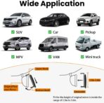 Rear View Mirror, Chrome Anti-glare Panoramic Rear Mirrors Universal 12 Inch Convex Car Interior Clip on Extra Big Wide Angle Rearview Mirror Extender to Reduce Blind Spot for Car SUV Trucks - Image 3